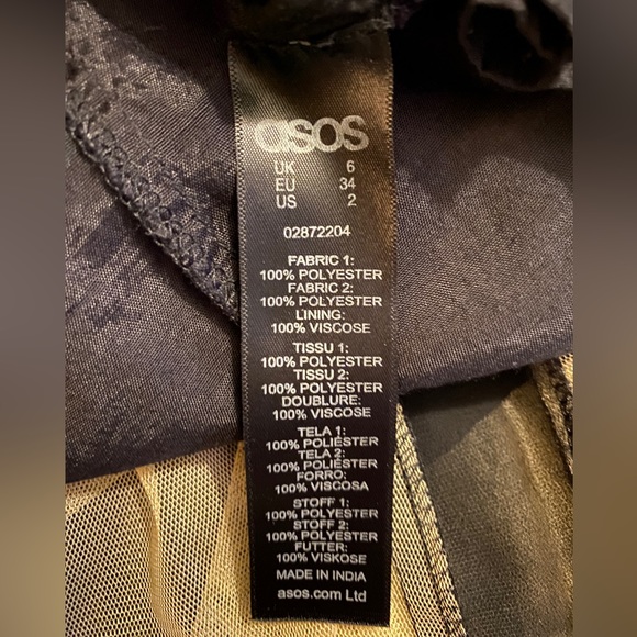 Black and Ivory Mesh Striped Dress - Picture 8 of 8